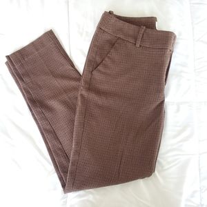 A New Day Women's Mid Rise Slim Ankle Pants in Brown/Black